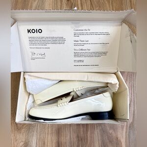 KOIO Brera Pearl Patent Leather Penny Loafers Made in Italy Size 41